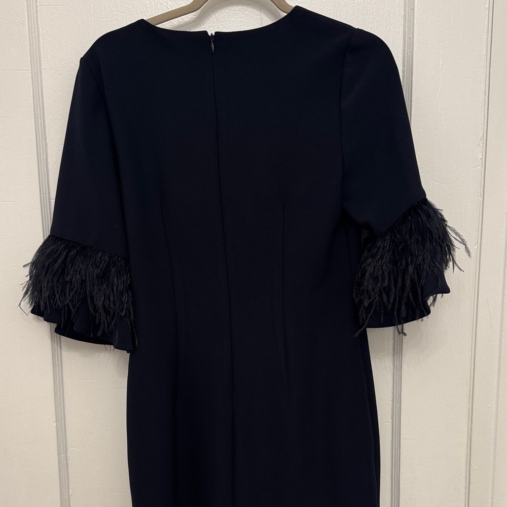Aidan Mattox Navy Feather dress - Picture 8 of 15